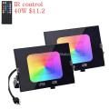 smart 40W RGB Led Flood Light IP66 Waterproof 1000 Colors Change 6 Modes IR Remote Control Wall Wash Light Security projector